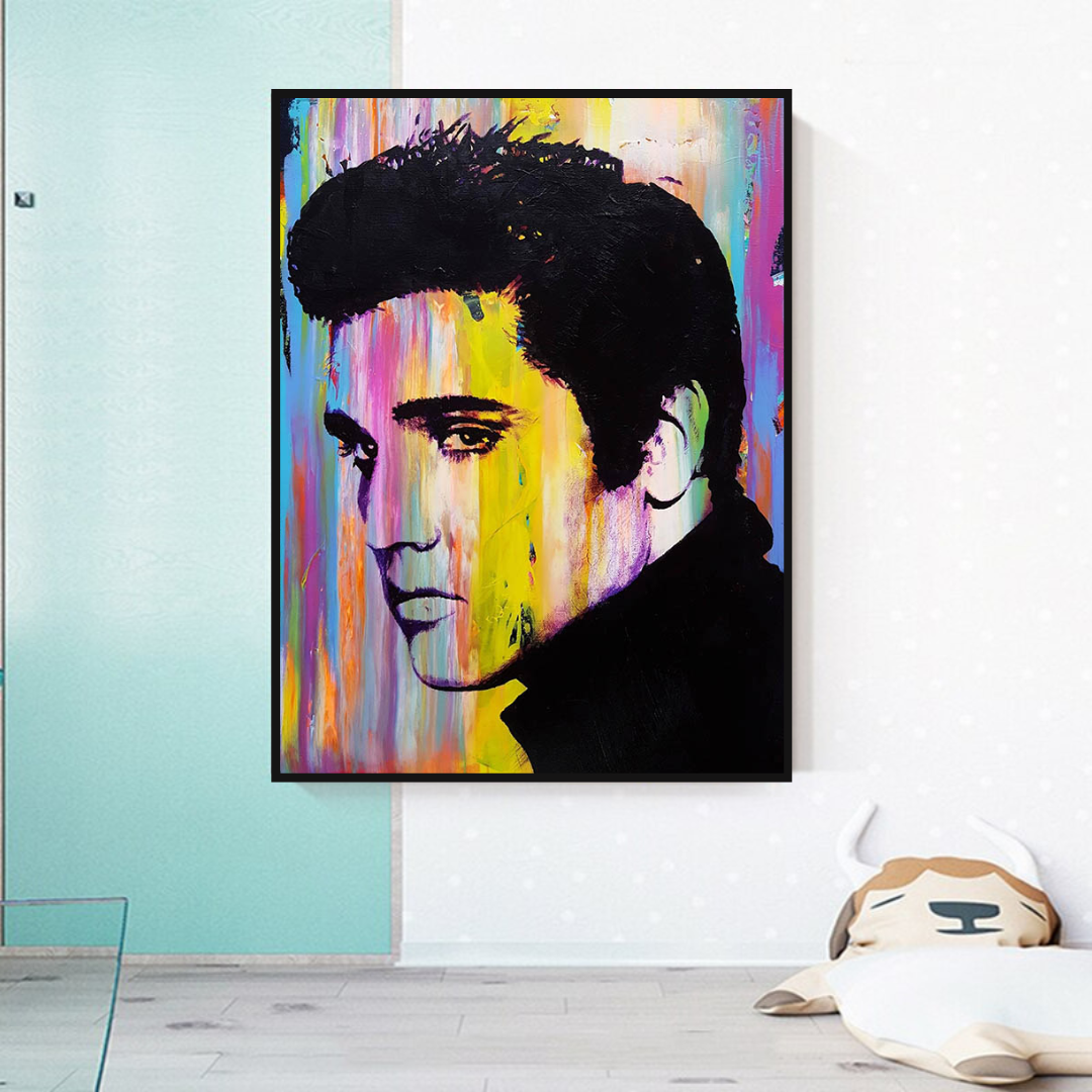 Elvis Presley Poster: Stunning Artwork of the King!-ChandeliersDecor.com