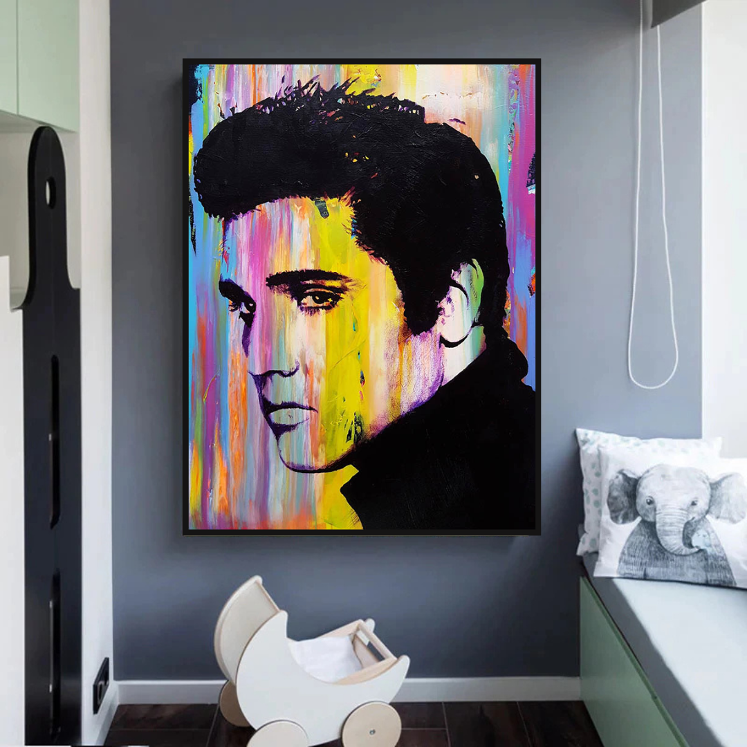 Elvis Presley Poster: Stunning Artwork of the King!-ChandeliersDecor.com