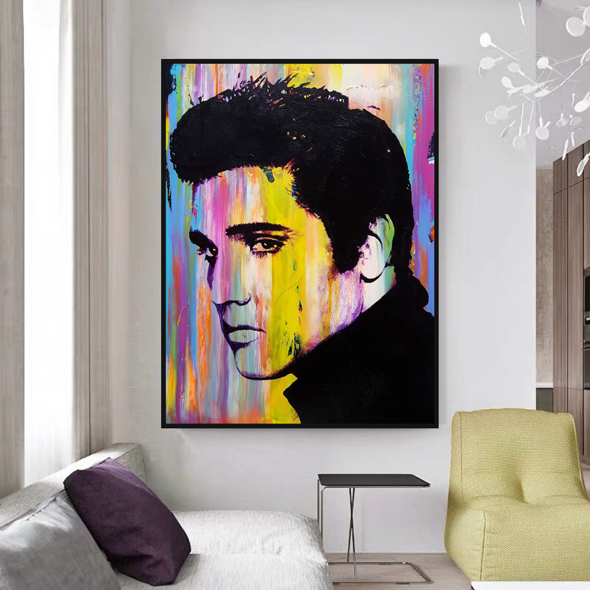 Elvis Presley Poster: Stunning Artwork of the King!-ChandeliersDecor.com