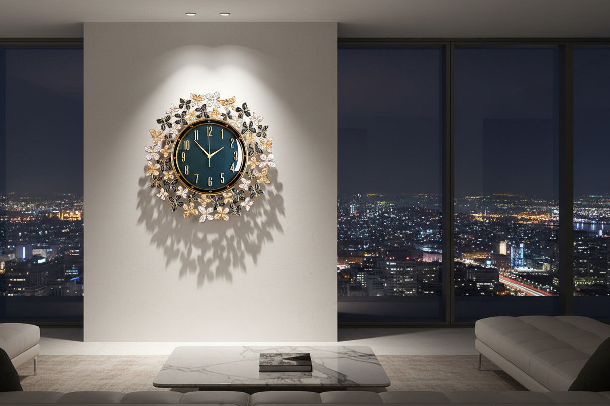 Enamel Butterfly Wall Clock-ChandeliersDecor.com