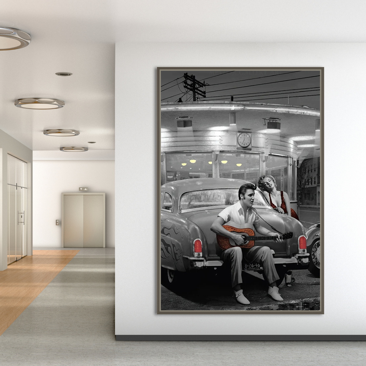Enjoying the Ride: Elvis and Marilyn Poster-ChandeliersDecor.com