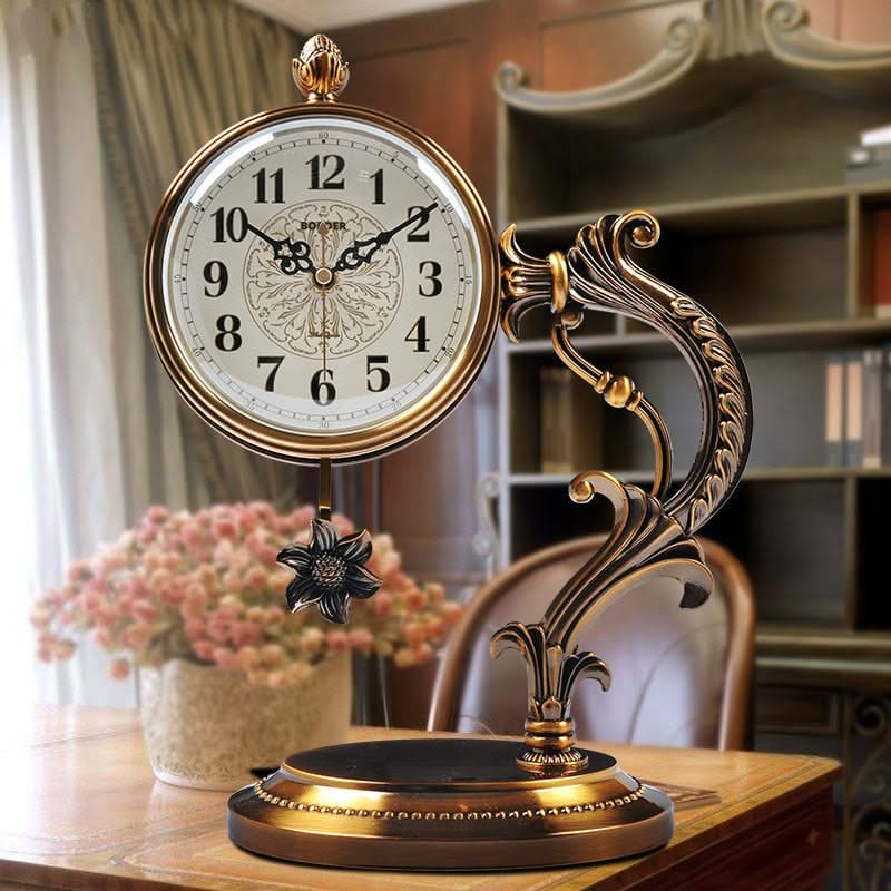 European Style Antique Table Clock-ChandeliersDecor.com