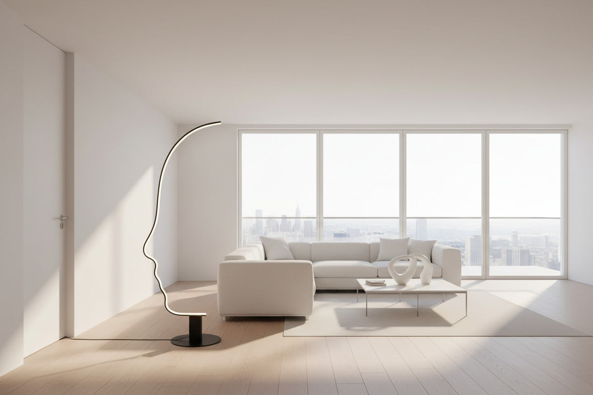 ChandeliersDecor.com-Floor Lamp-Face Arch Lamp - Illuminate Your Space with Style