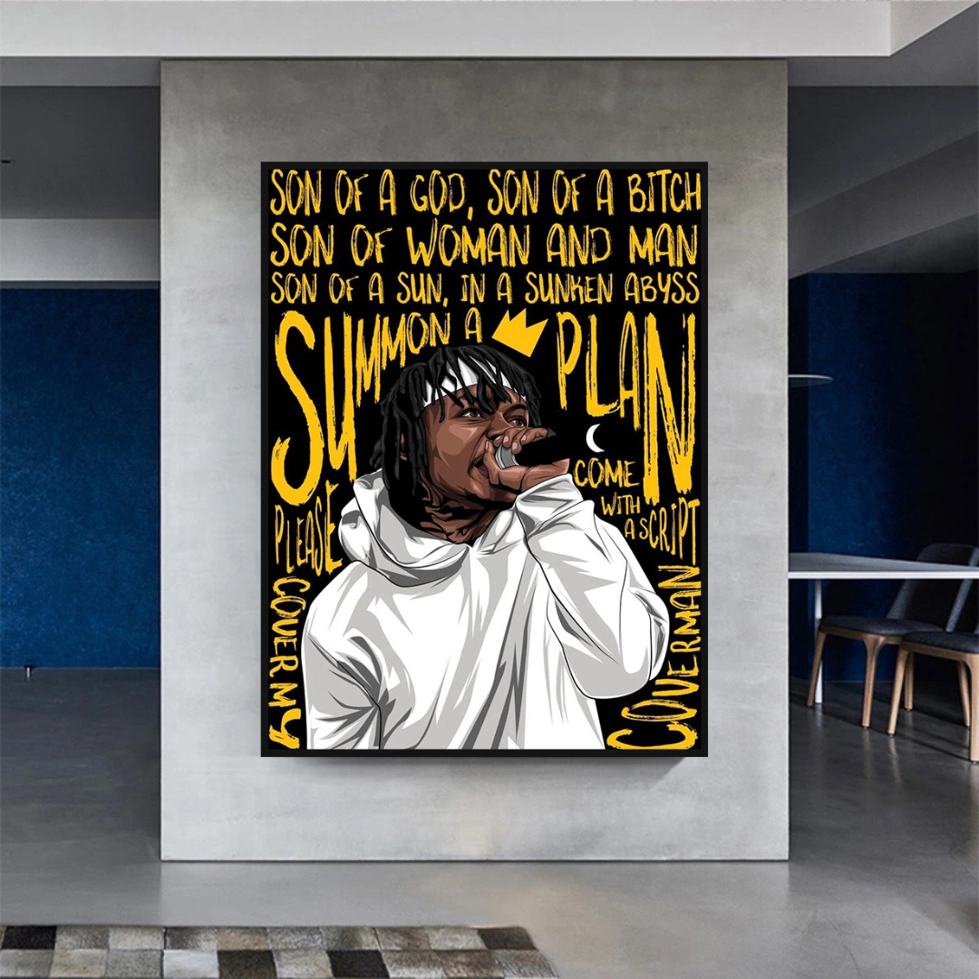 ChandeliersDecor.com-Wall Posters-Famous Artist Rappers ART: Jid J.I.D Rapper Canvas Wall Art