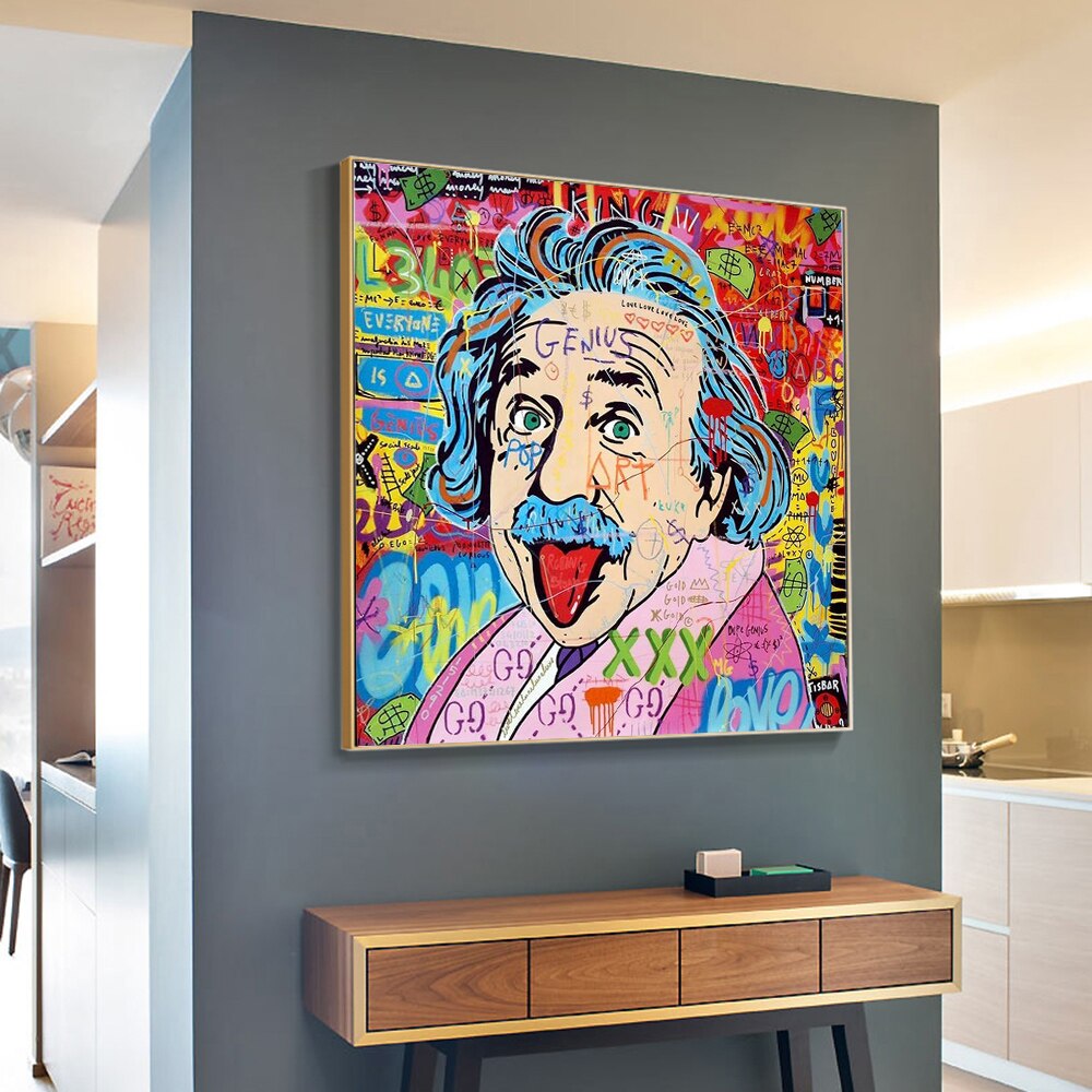 ChandeliersDecor.com-Wall Posters-Famous Scientist Einstein Canvas Wall Art