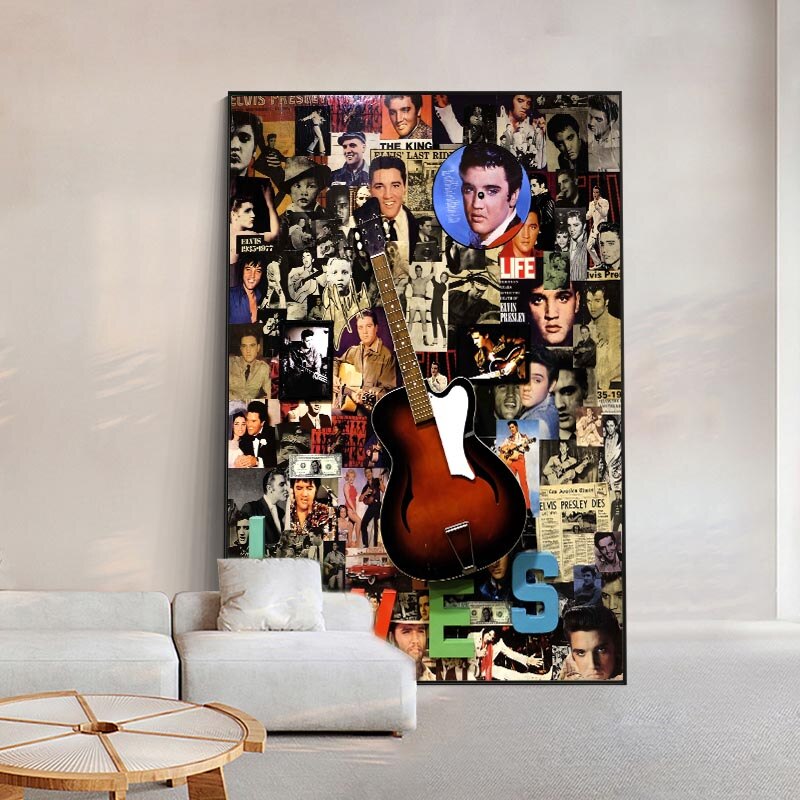 ChandeliersDecor.com-Musicians Wall Art-Famous Singer Elvis Canvas Wall Art