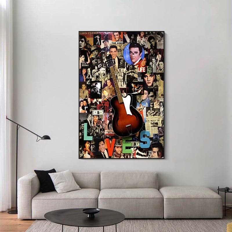 Famous Singer Elvis Canvas Wall Art-ChandeliersDecor.com