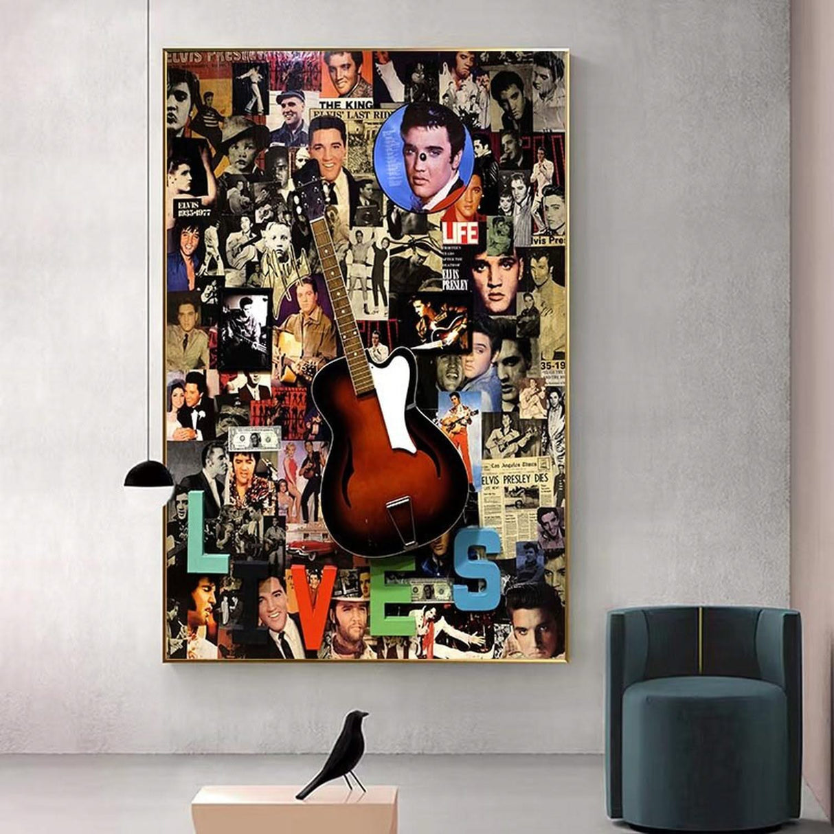 Famous Singer Elvis Canvas Wall Art-ChandeliersDecor.com