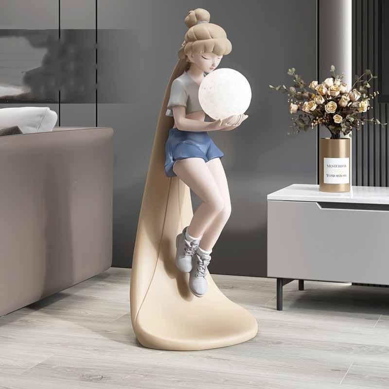 ChandeliersDecor.com-Kids Room Nursery Lighting-Fashion Girl Figure Statue Sculpture Ornament