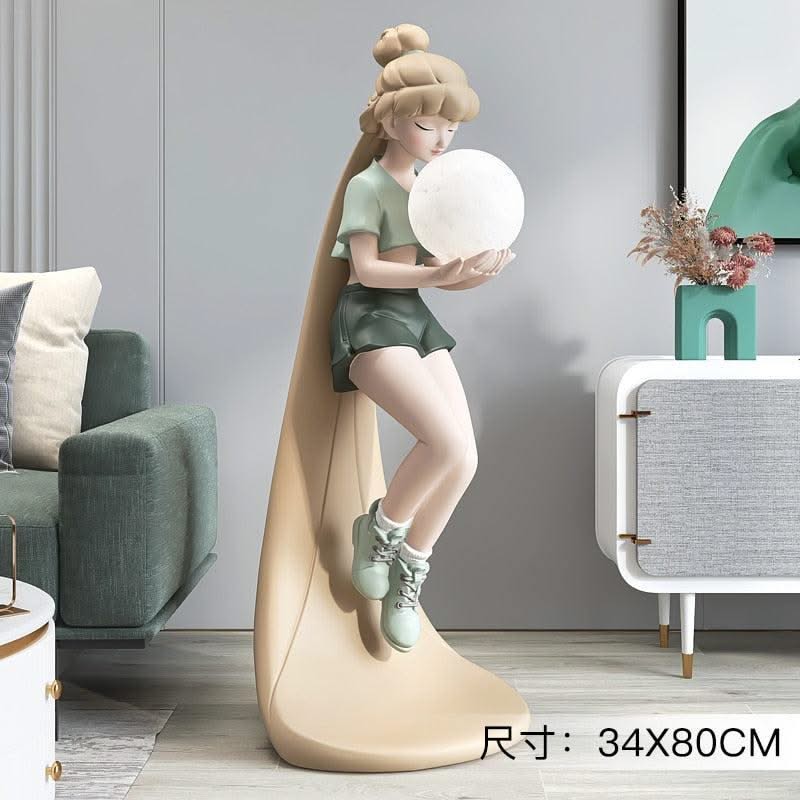 ChandeliersDecor.com-Kids Room Nursery Lighting-Fashion Girl Figure Statue Sculpture Ornament