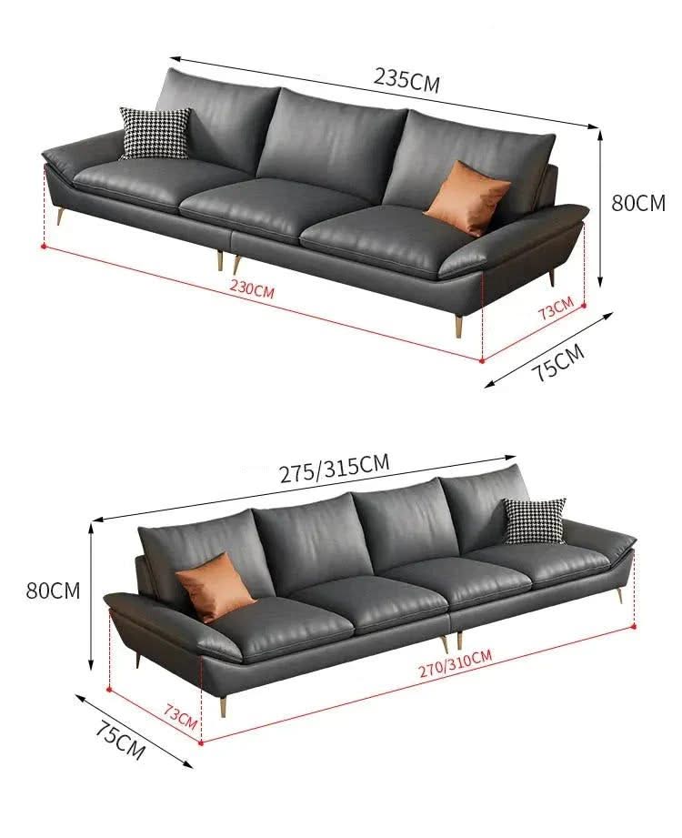 Faux Leather Designer Plaza Sofa Set-ChandeliersDecor.com