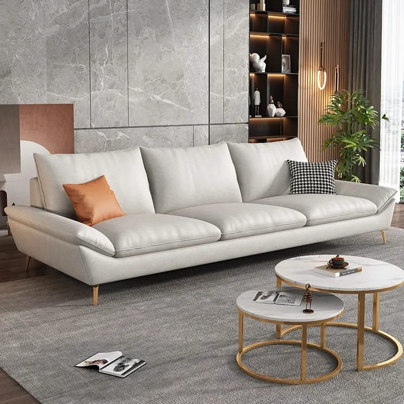 Faux Leather Designer Plaza Sofa Set-ChandeliersDecor.com