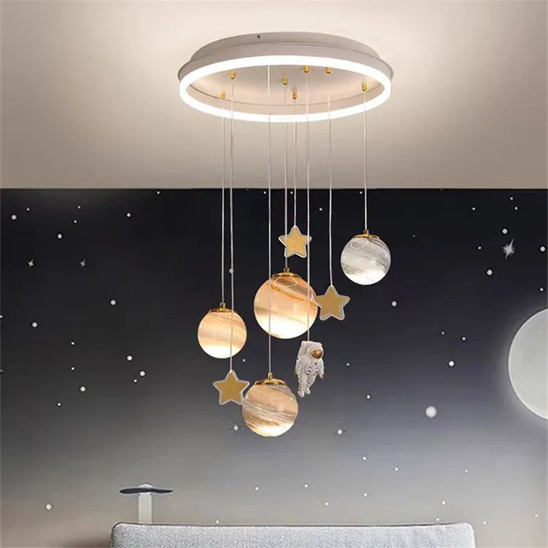 ChandeliersDecor.com-Kids Room Nursery Lighting-Feel like an Astronaut in Space Kids Ceiling Light
