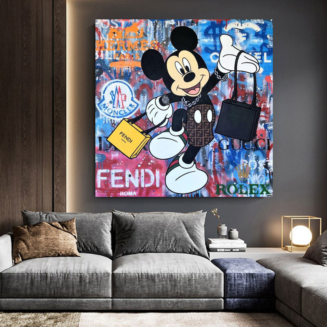 Fendi Shopping: Disney Mickey Canvas Wall Art-ChandeliersDecor.com
