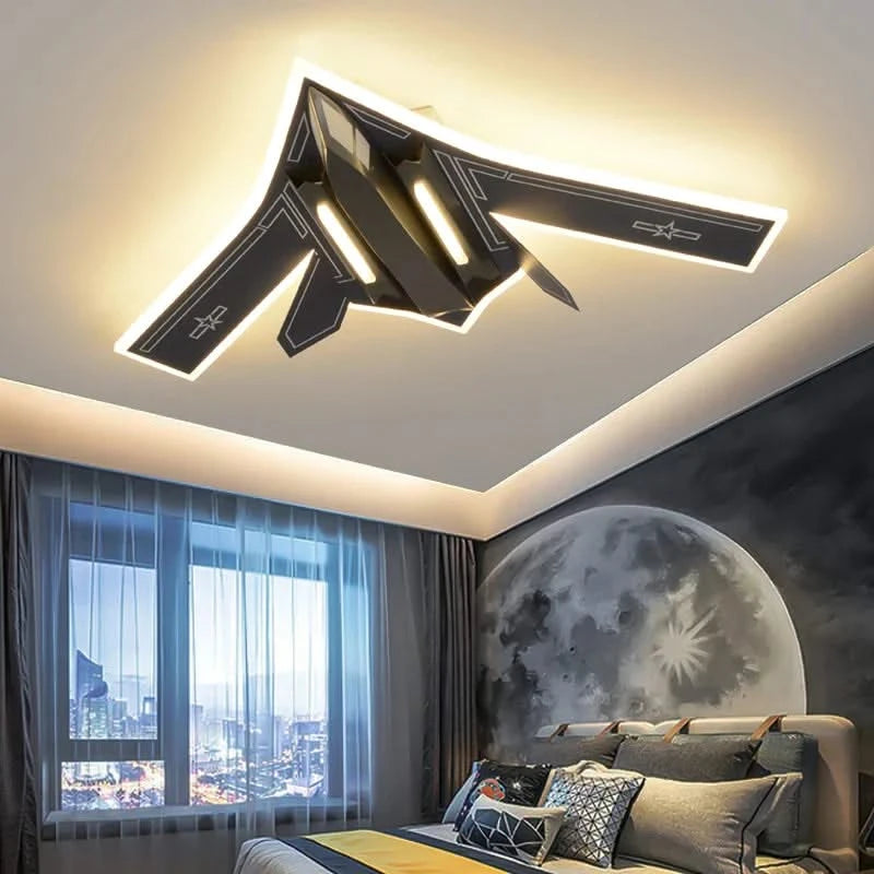 ChandeliersDecor.com-Kids Room Nursery Lighting-Fighter Jet Airforce One Ceiling Light for Kids Room