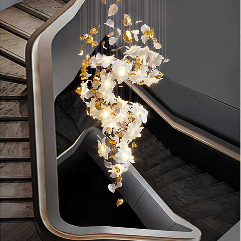 ChandeliersDecor.com-Chandeliers-Flower Ceiling LED Chandelier - Elegant Focal Point