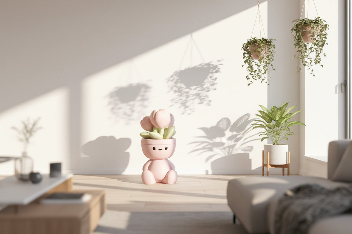 ChandeliersDecor.com-Kids Statues-Flower Man Kids Room Storage Plant Statue