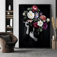 ChandeliersDecor.com-Wall Posters-Flower Women Canvas Wall Art - Feminine Nature
