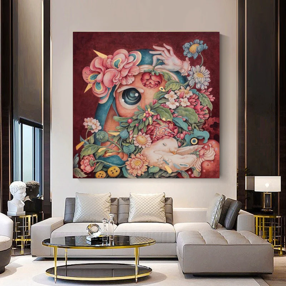 Flowery Canvas Wall Art-ChandeliersDecor.com