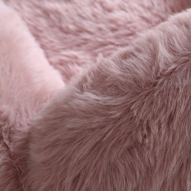 ChandeliersDecor.com-Sofa Set-Fluffy Furr 3 Seater Sofa Stretch Recliner Lazy Lounge Couch