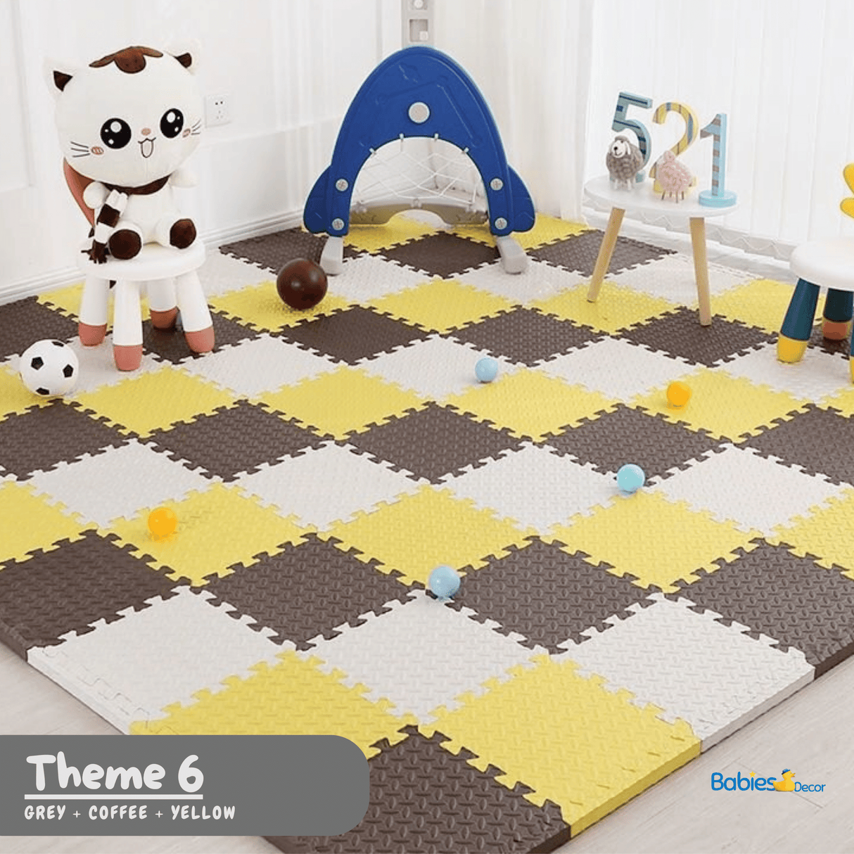 ChandeliersDecor.com-Play Mats-Foam Play Mat | Tummy Time Mat | Baby Crawling Mat