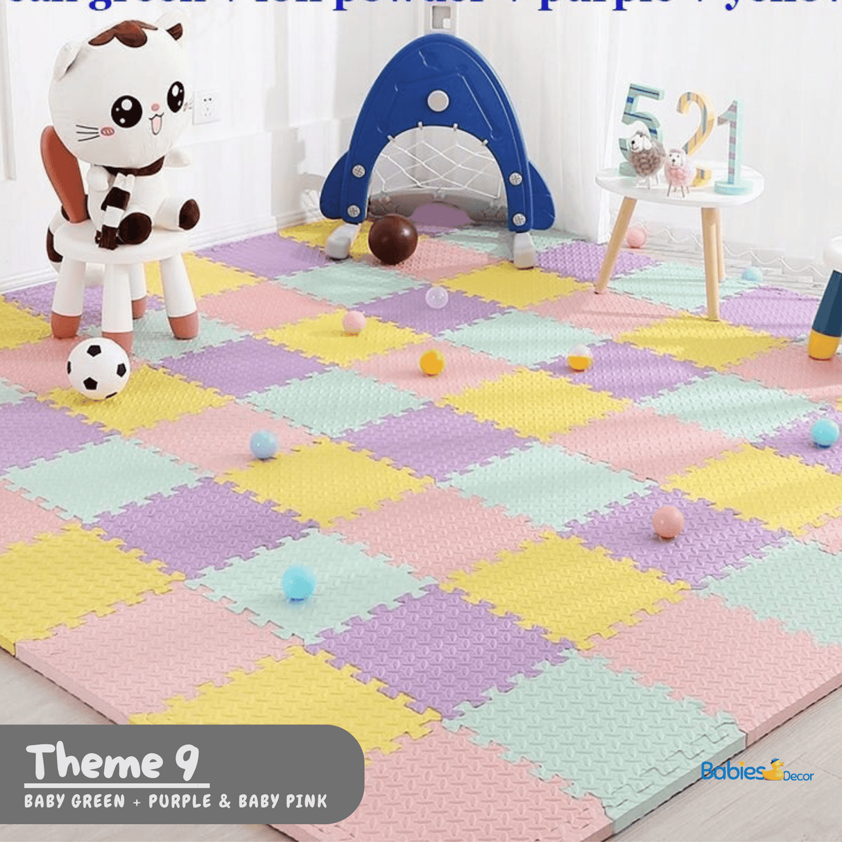 ChandeliersDecor.com-Play Mats-Foam Play Mat | Tummy Time Mat | Baby Crawling Mat