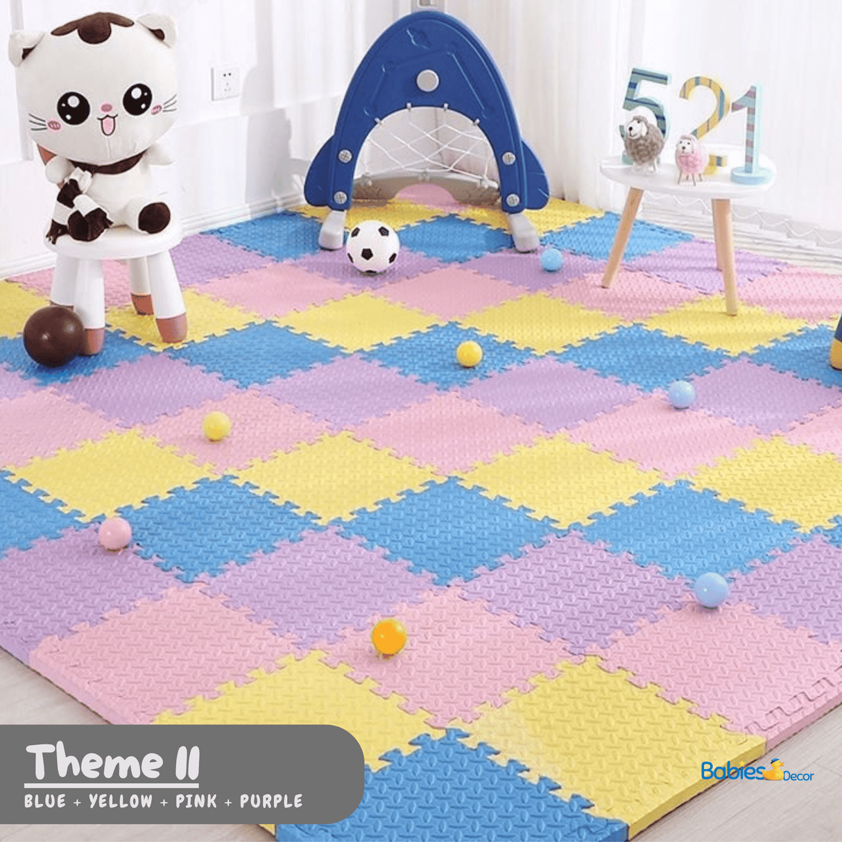 ChandeliersDecor.com-Play Mats-Foam Play Mat | Tummy Time Mat | Baby Crawling Mat
