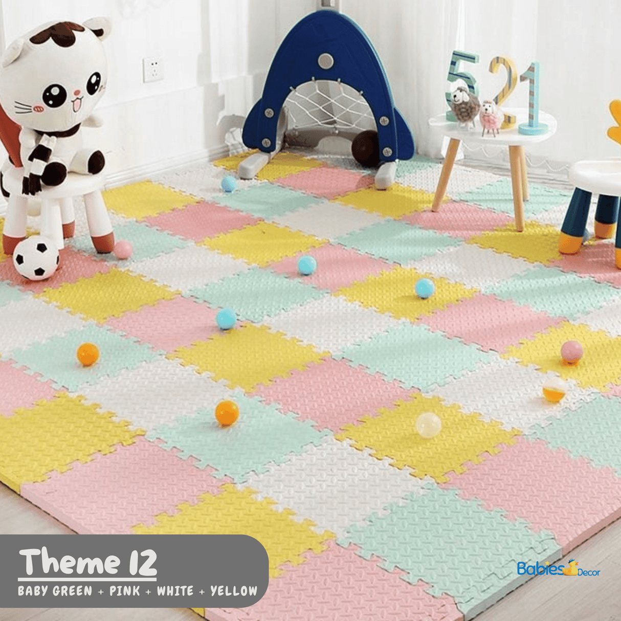 ChandeliersDecor.com-Play Mats-Foam Play Mat | Tummy Time Mat | Baby Crawling Mat