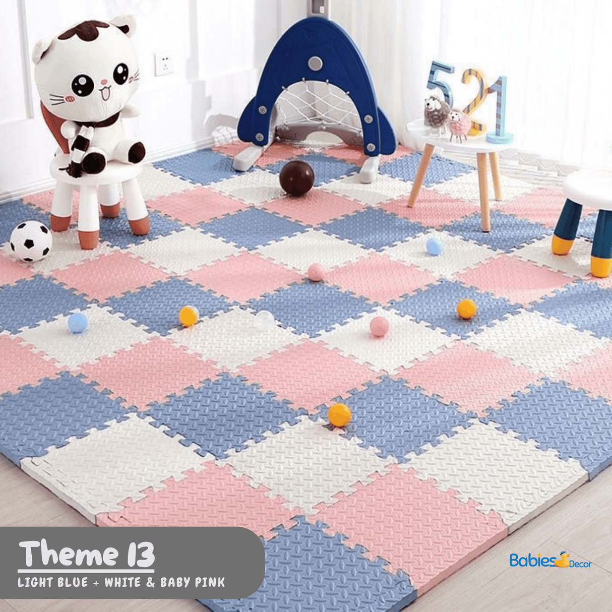 ChandeliersDecor.com-Play Mats-Foam Play Mat | Tummy Time Mat | Baby Crawling Mat