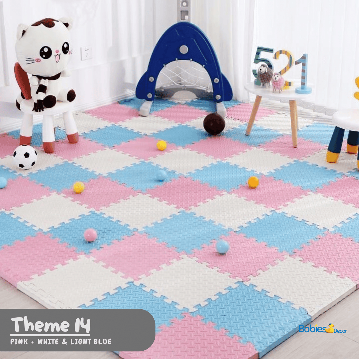 ChandeliersDecor.com-Play Mats-Foam Play Mat | Tummy Time Mat | Baby Crawling Mat