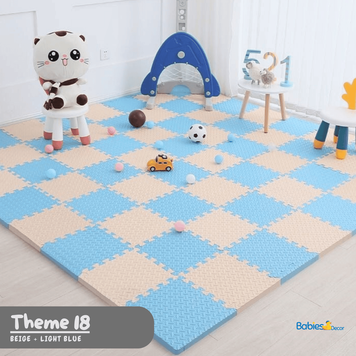 ChandeliersDecor.com-Play Mats-Foam Play Mat | Tummy Time Mat | Baby Crawling Mat