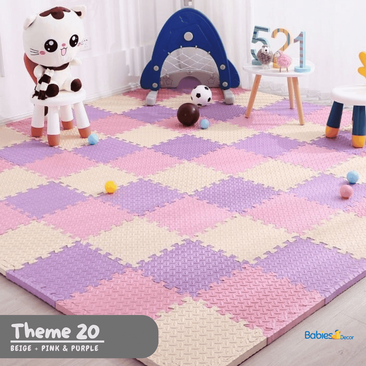 ChandeliersDecor.com-Play Mats-Foam Play Mat | Tummy Time Mat | Baby Crawling Mat