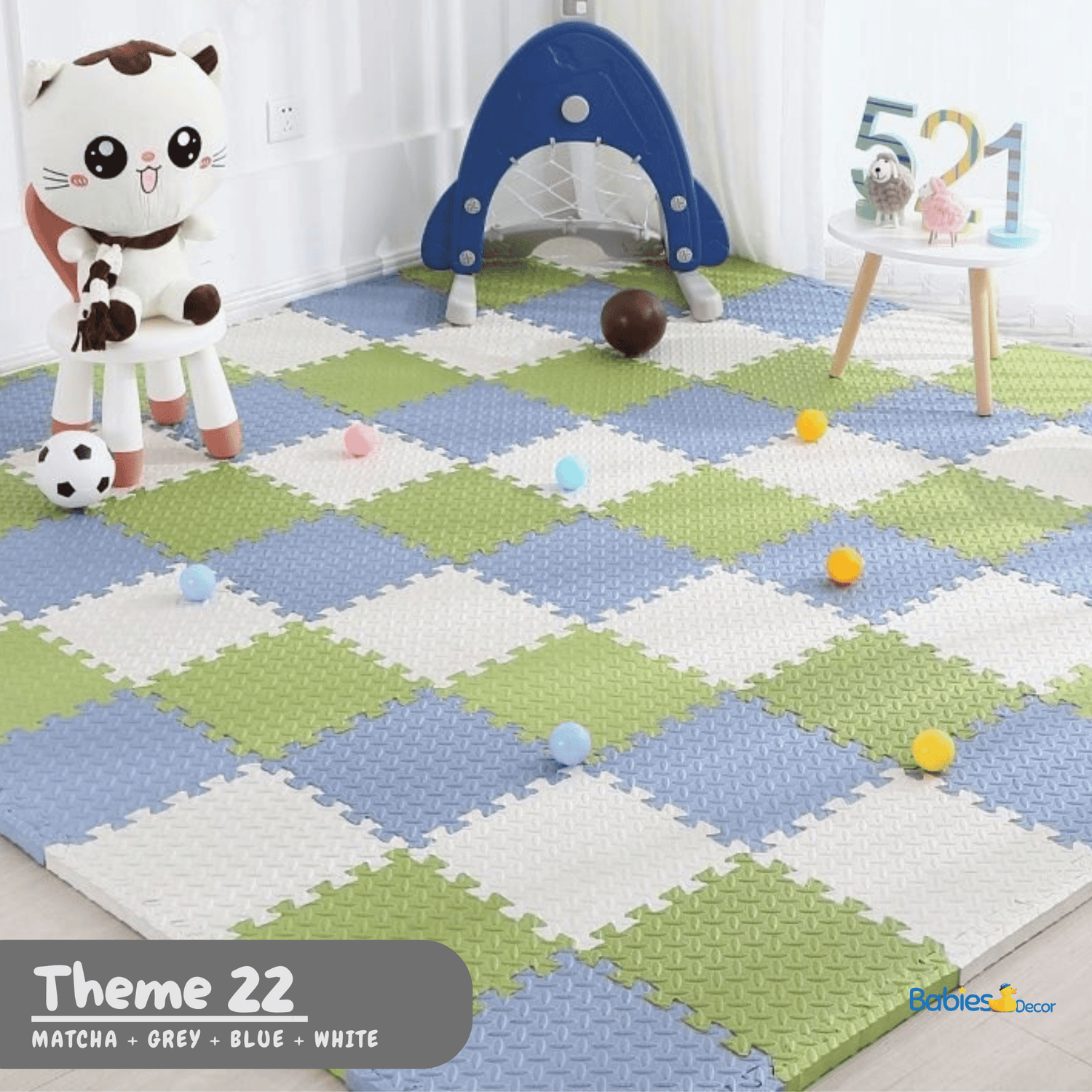 ChandeliersDecor.com-Play Mats-Foam Play Mat | Tummy Time Mat | Baby Crawling Mat