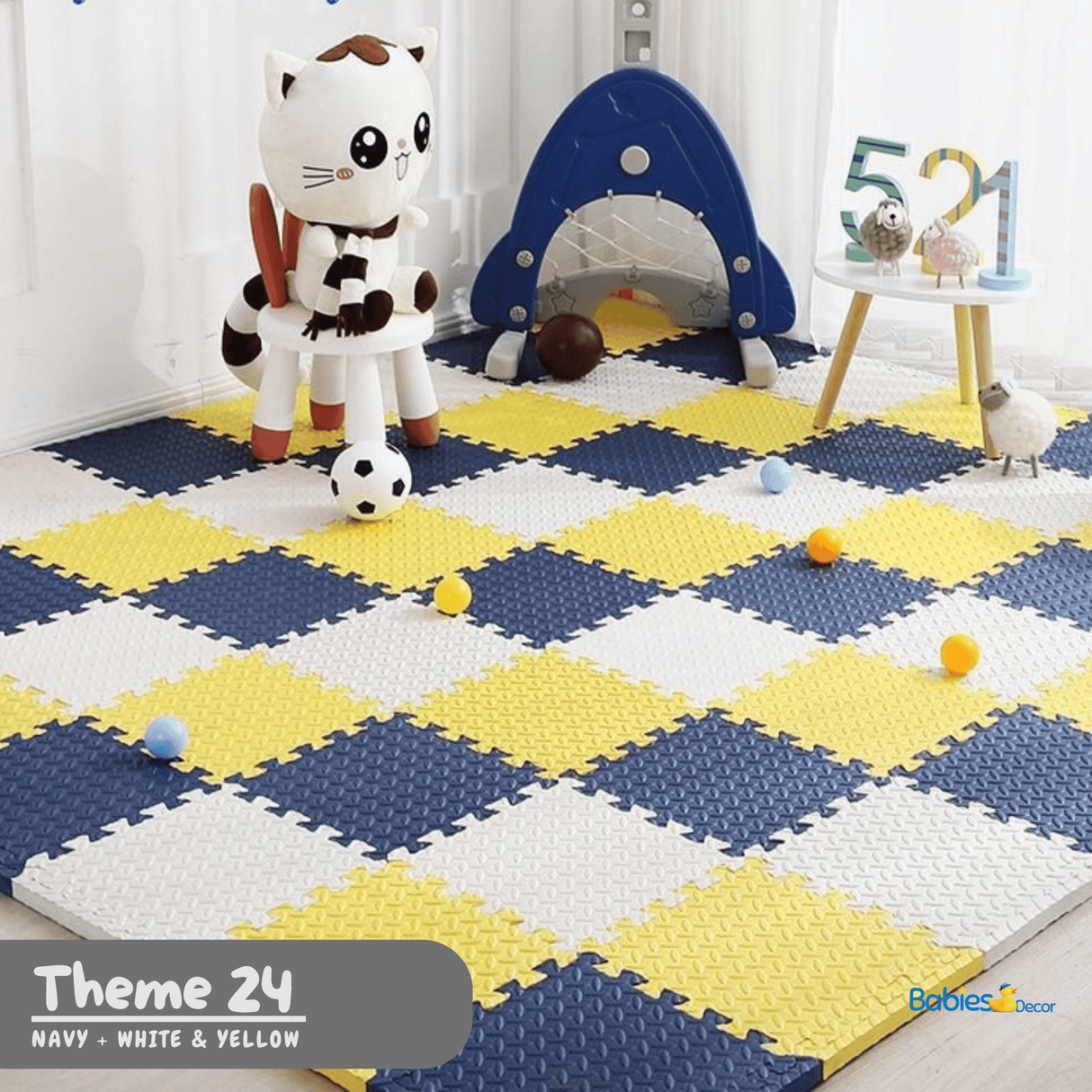 ChandeliersDecor.com-Play Mats-Foam Play Mat | Tummy Time Mat | Baby Crawling Mat