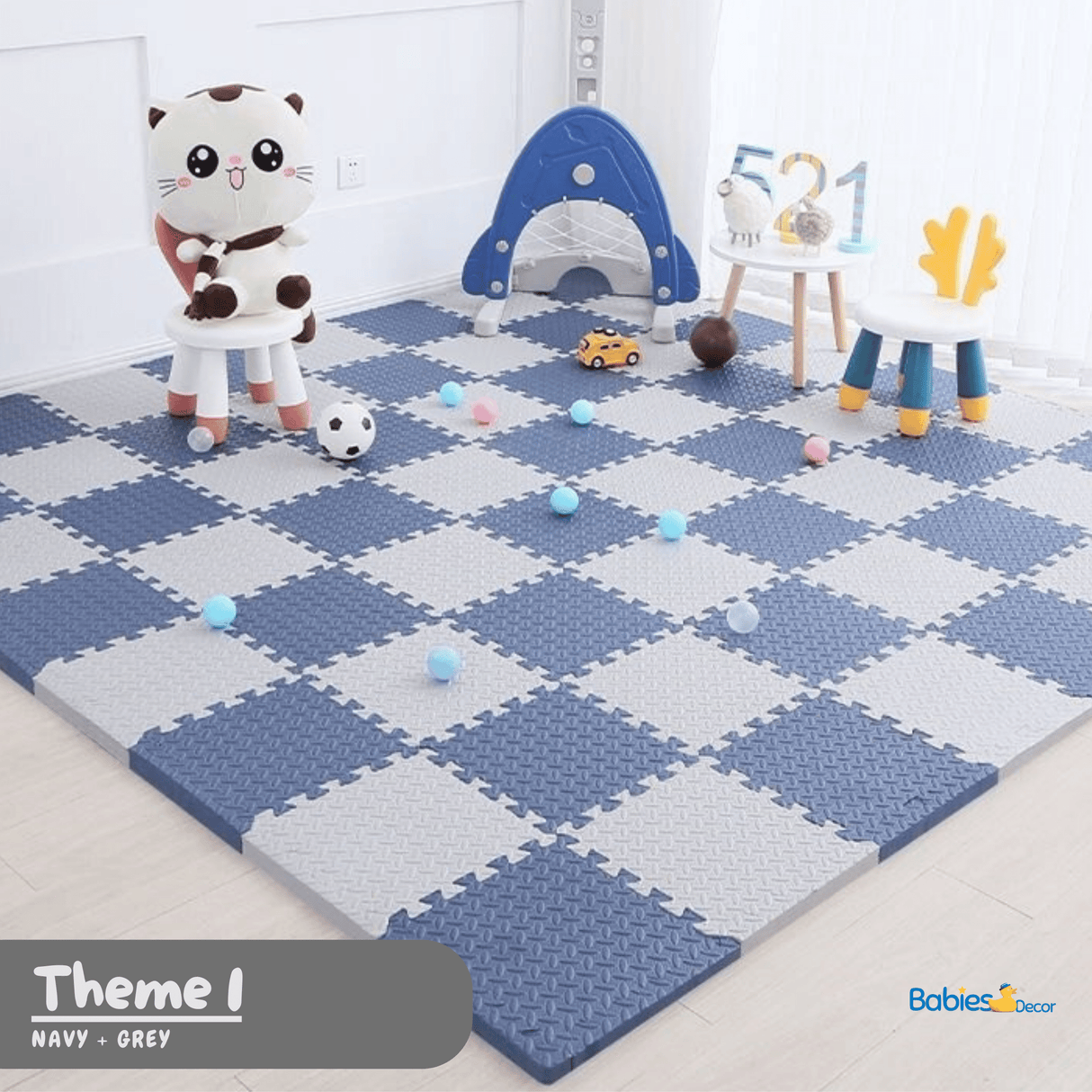 ChandeliersDecor.com-Play Mats-Foam Play Mat | Tummy Time Mat | Baby Crawling Mat