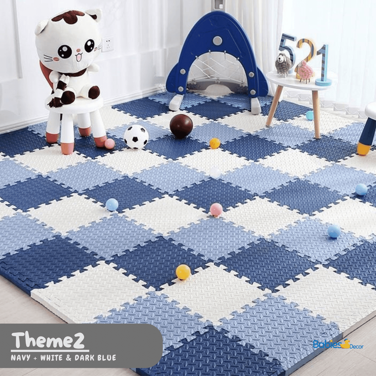 ChandeliersDecor.com-Play Mats-Foam Play Mat | Tummy Time Mat | Baby Crawling Mat