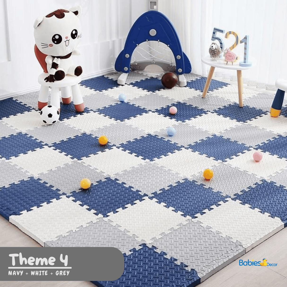 ChandeliersDecor.com-Play Mats-Foam Play Mat | Tummy Time Mat | Baby Crawling Mat