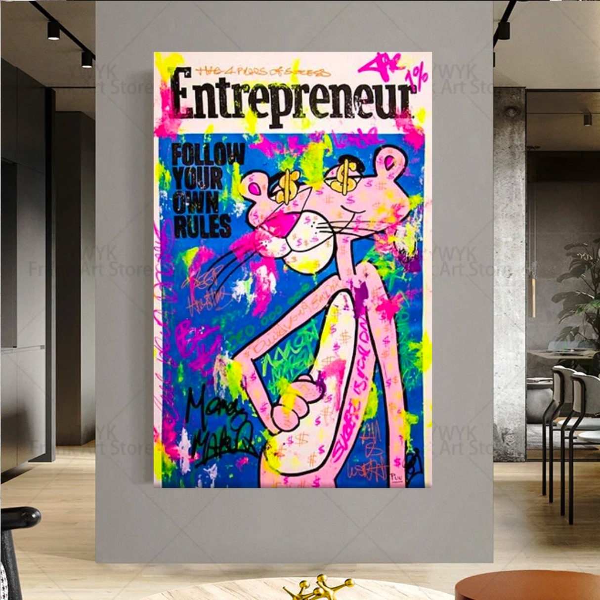 Follow your Own Rules - Pink Panther Art-ChandeliersDecor.com