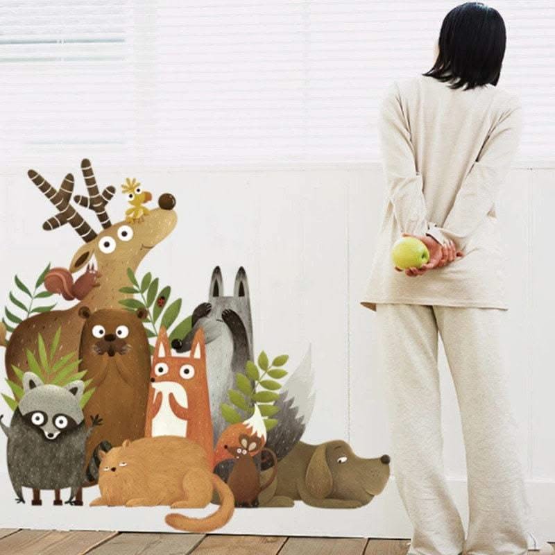 ChandeliersDecor.com-Home Decor Decals-Forest Animals Wall Decal: Transform Your Space