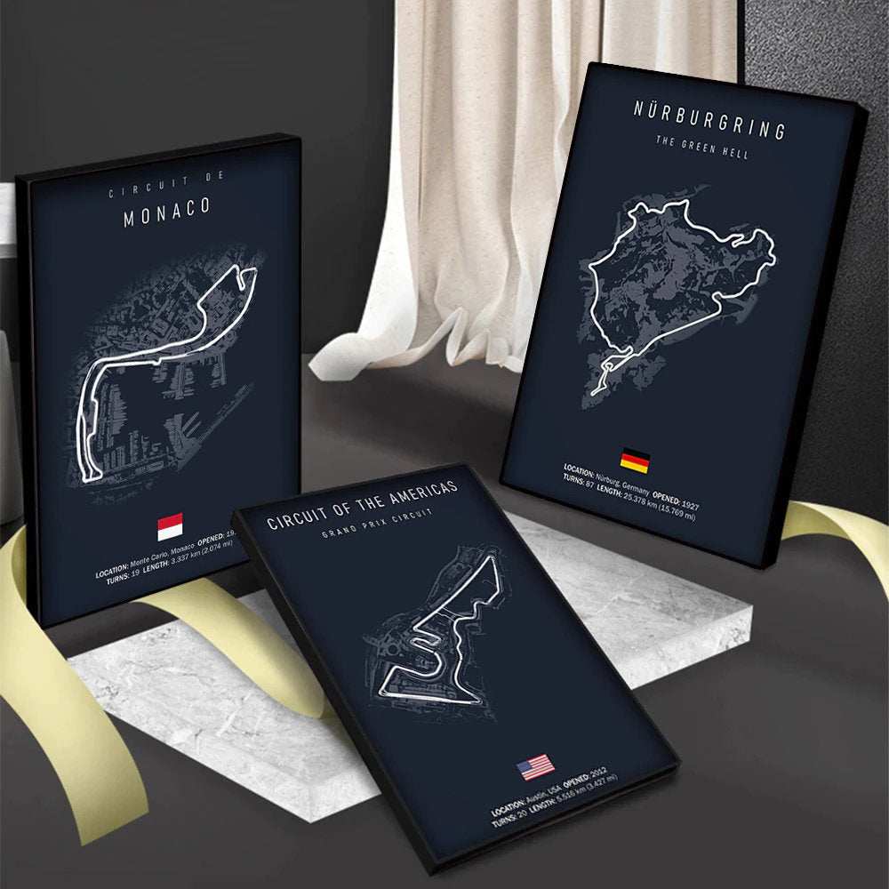 ChandeliersDecor.com-Racing Wall Art-Formula 1 Racing Track Poster: Rev Up Your Walls