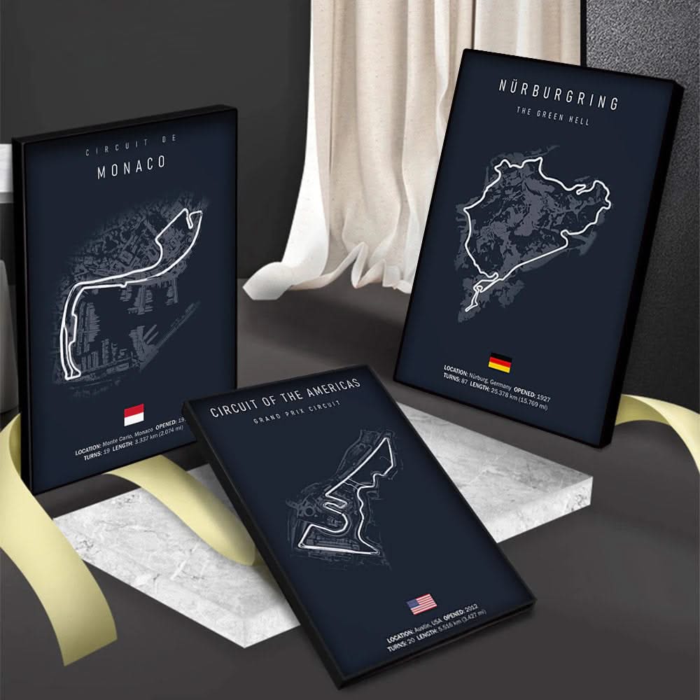 Formula 1 Racing Track Poster: Rev Up Your Walls-ChandeliersDecor.com