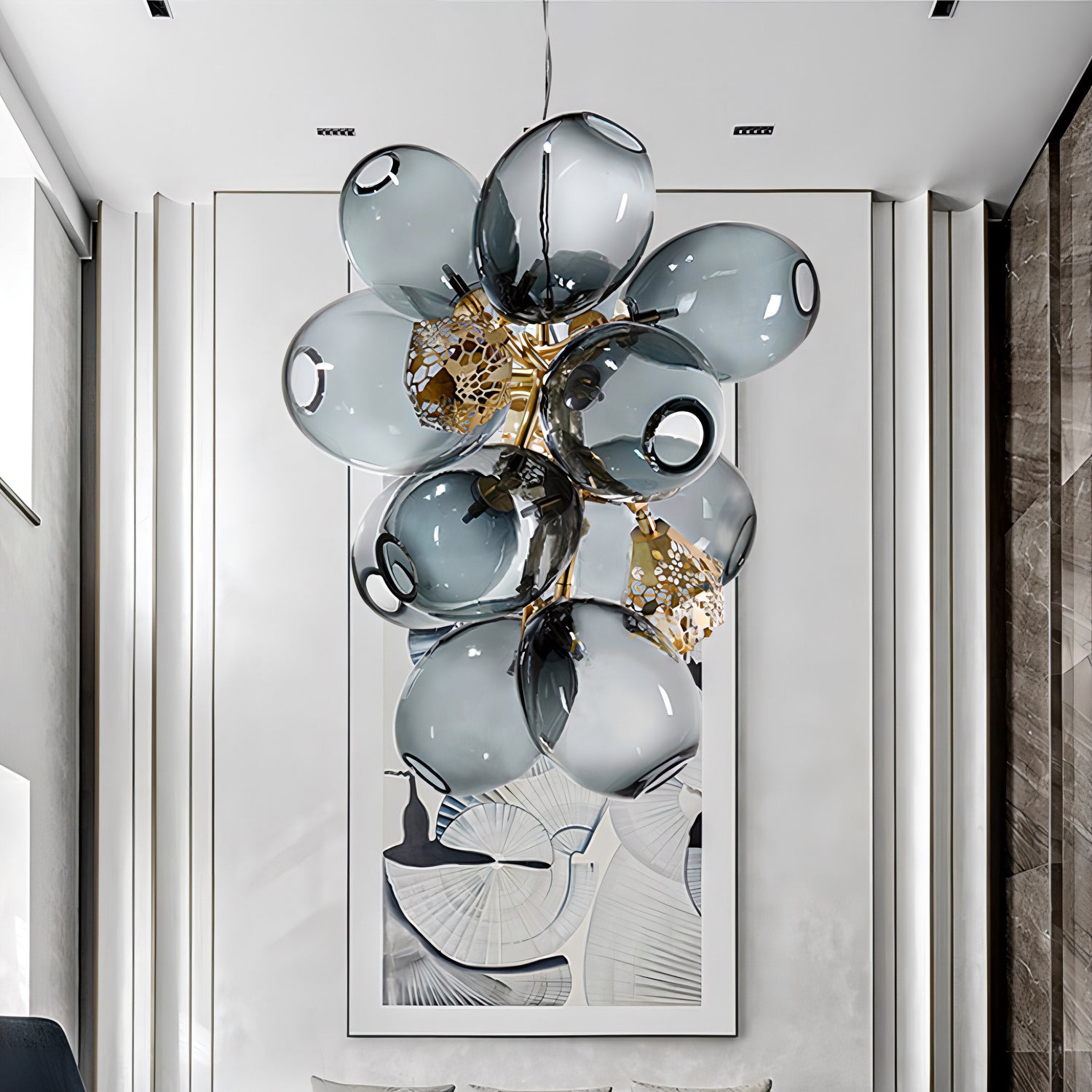 ChandeliersDecor.com-Chandeliers-Foyer Lustre Glass Balls Chandelier - Exquisite Lighting