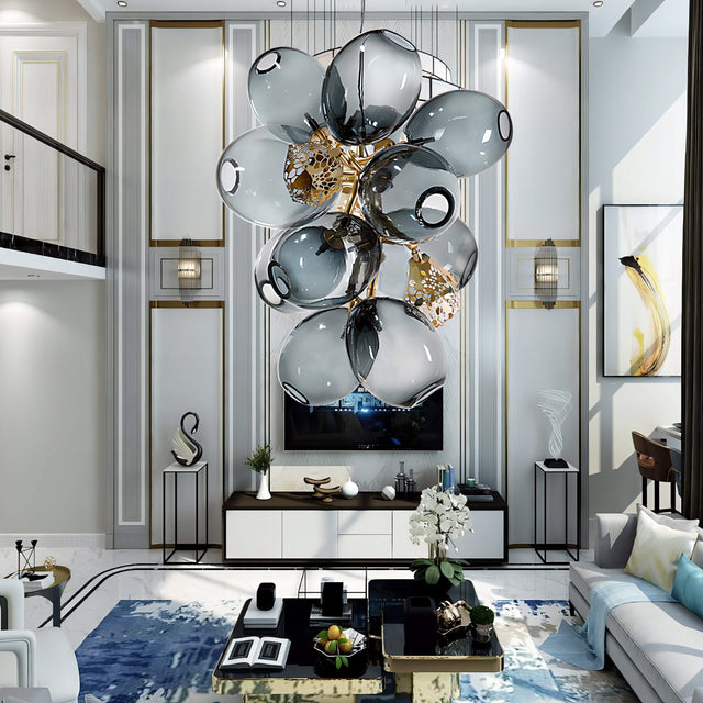ChandeliersDecor.com-Chandeliers-Foyer Lustre Glass Balls Chandelier - Exquisite Lighting