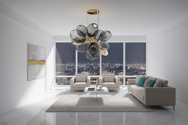 ChandeliersDecor.com-Chandeliers-Foyer Lustre Glass Balls Chandelier - Exquisite Lighting