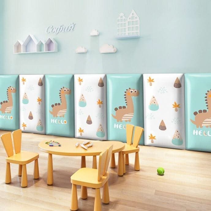 ChandeliersDecor.com-Padded Walls-Friendly Dinosaur Kids Wall Padded Safety Cushions