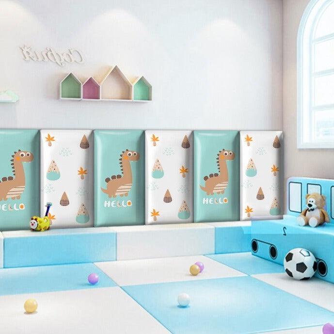 ChandeliersDecor.com-Padded Walls-Friendly Dinosaur Kids Wall Padded Safety Cushions