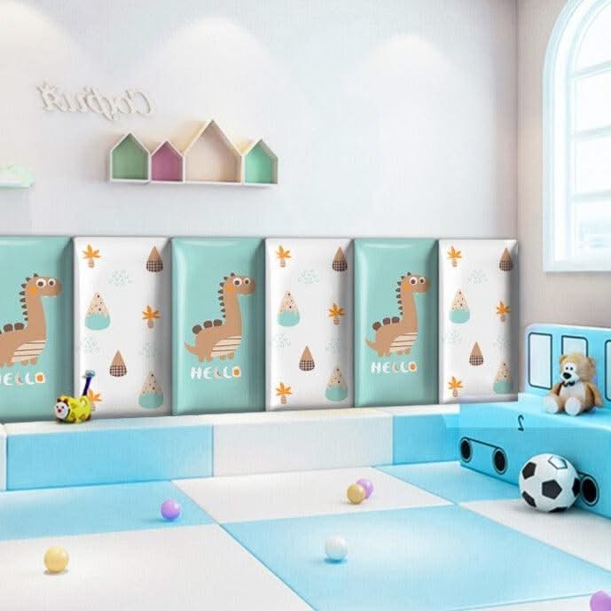 ChandeliersDecor.com-Padded Walls-Friendly Dinosaur Kids Wall Padded Safety Cushions