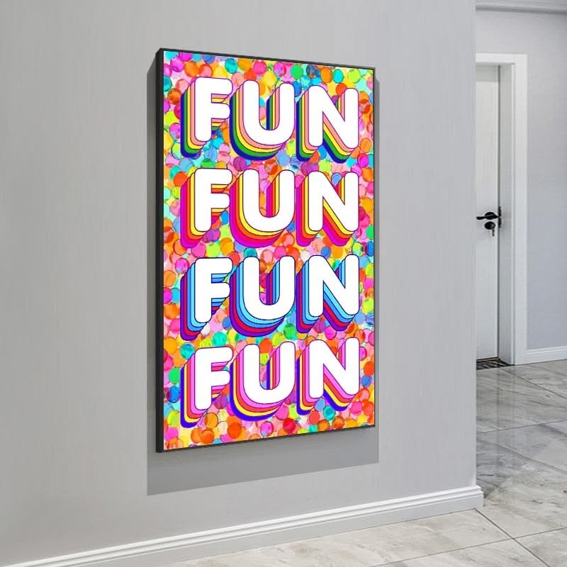 Fun Colourful Canvas Wall Art-ChandeliersDecor.com