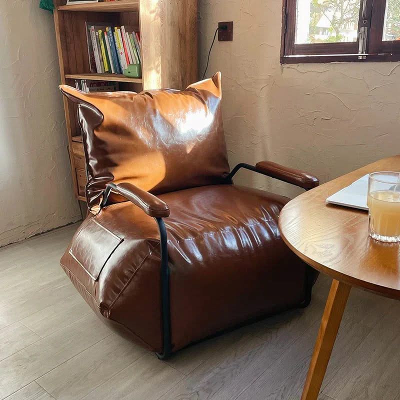 Funda Single Leather Sofa Chair Set-ChandeliersDecor.com