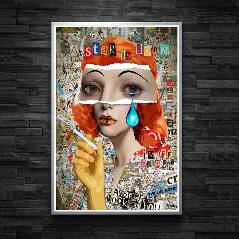 ChandeliersDecor.com-Wall Posters-Funny Art A Star is Born Canvas Wall Art